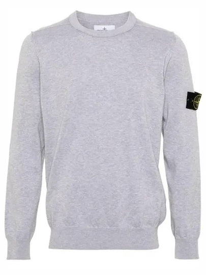 Crewneck Soft Cotton Knit Top Charcoal - STONE ISLAND - BALAAN 2