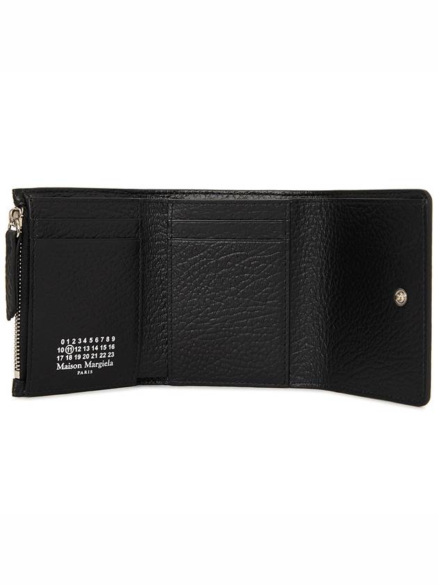 Zip Compact Tri-Fold Half Wallet Black - MAISON MARGIELA - BALAAN 6