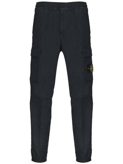 Stretch Cotton Cargo Straight Pants Navy - STONE ISLAND - BALAAN 2