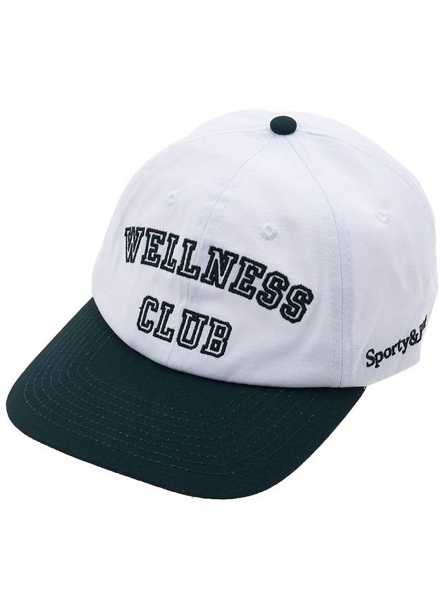 Wellness Club Embroidered Logo Two Tone Ball Cap White - SPORTY & RICH - BALAAN 2