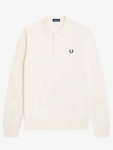 Sharp Long Sleeve Classic Knit Shirt 560 AFPM2334535 Cream - FRED PERRY - BALAAN 1