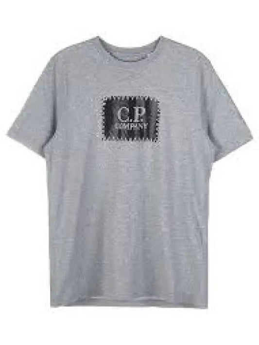 30/1 Jersey Label Style Logo Short Sleeve T-Shirt Grey - CP COMPANY - BALAAN 2