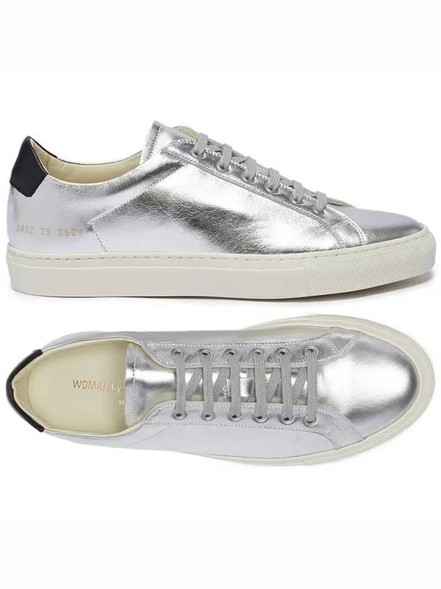 Women's Achilles Retro Low Top Sneakers Silver - COMMON PROJECTS - BALAAN 2