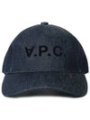 VPC Velvet Logo Denim Ball Cap Blue - A.P.C. - BALAAN 3