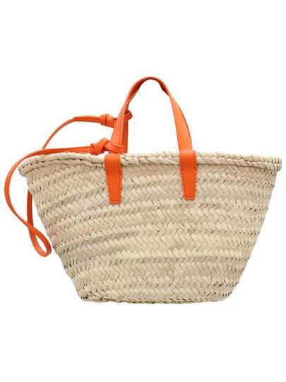 CEINE Orange Logo Rattan Tote Bag - CELINE - BALAAN 2