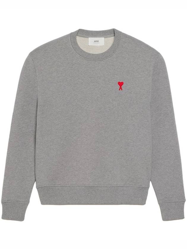 Small Heart Logo Sweatshirt Grey - AMI - BALAAN 2