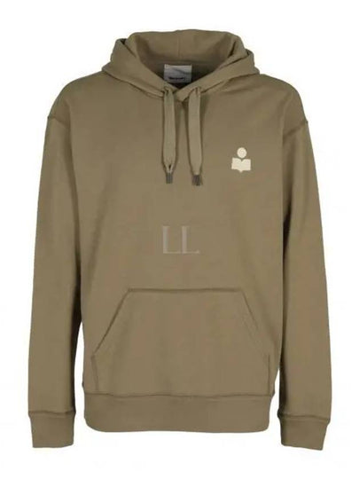 Matte Logo Print Hoodie Khaki - ISABEL MARANT - BALAAN 2