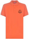 Men's Logo Embroidered PK Shirt Orange - MONCLER - BALAAN.