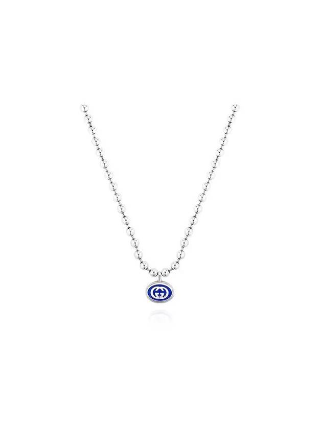 Interlocking G Enamel Boule Chain Necklace Silver - GUCCI - BALAAN 2