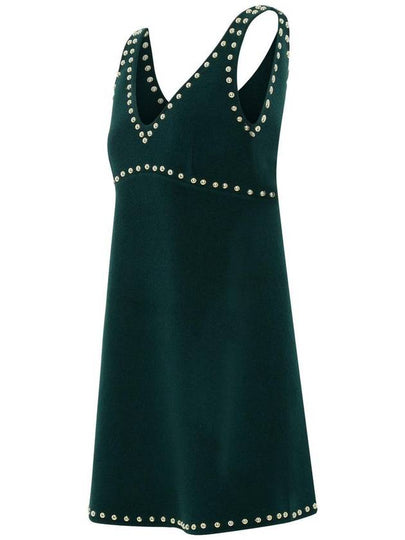 P.A.R.O.S.H. Green Wool Leak Dress - P.A.R.O.S.H. - BALAAN 2