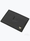 logo plaque slot 2-tier card wallet black - TOM FORD - BALAAN 2