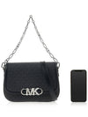 Satchel Leather Shoulder Bag Black - MICHAEL KORS - BALAAN 7