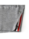 4-Bar Stripe Sustainable Merino Wool Cardigan Grey - THOM BROWNE - BALAAN 5