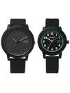 Analog Round Rubber Watch Gift Set Black - LACOSTE - BALAAN 3