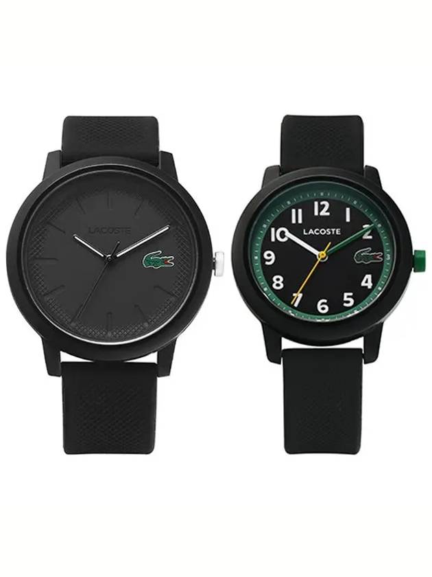 Analog Round Rubber Watch Gift Set Black - LACOSTE - BALAAN 1