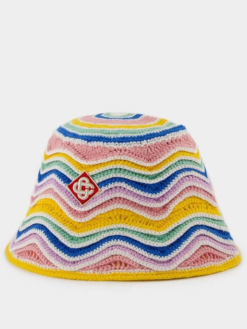 Crochet Bucket Hat - Casablanca - Cotton - Multicolor - CASABLANCA - BALAAN 1