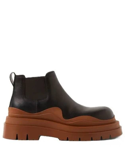 Tire Ankle Chelsea Boots Black Cognac - BOTTEGA VENETA - BALAAN 2