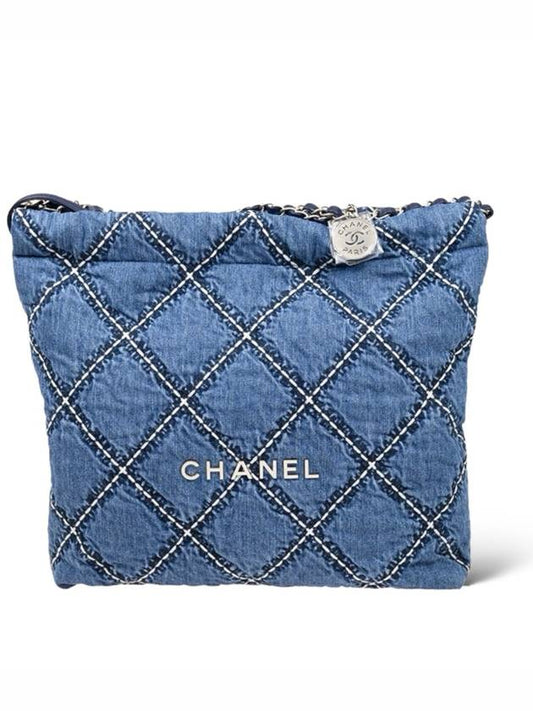 Denim chain 22 bag medium medium stitch AS3261 - CHANEL - BALAAN 1