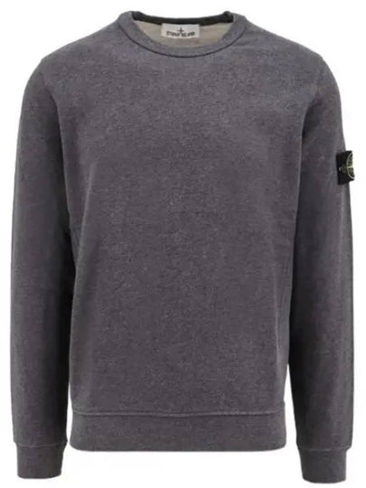 Wappen Patch Crew Neck Cotton Sweatshirt Dark Grey - STONE ISLAND - BALAAN 2