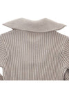 high neck virgin wool knit top beige - AMI - BALAAN.