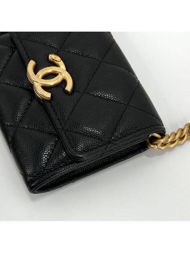 Caviar chain wallet cross bag black AP2335 - CHANEL - BALAAN 10