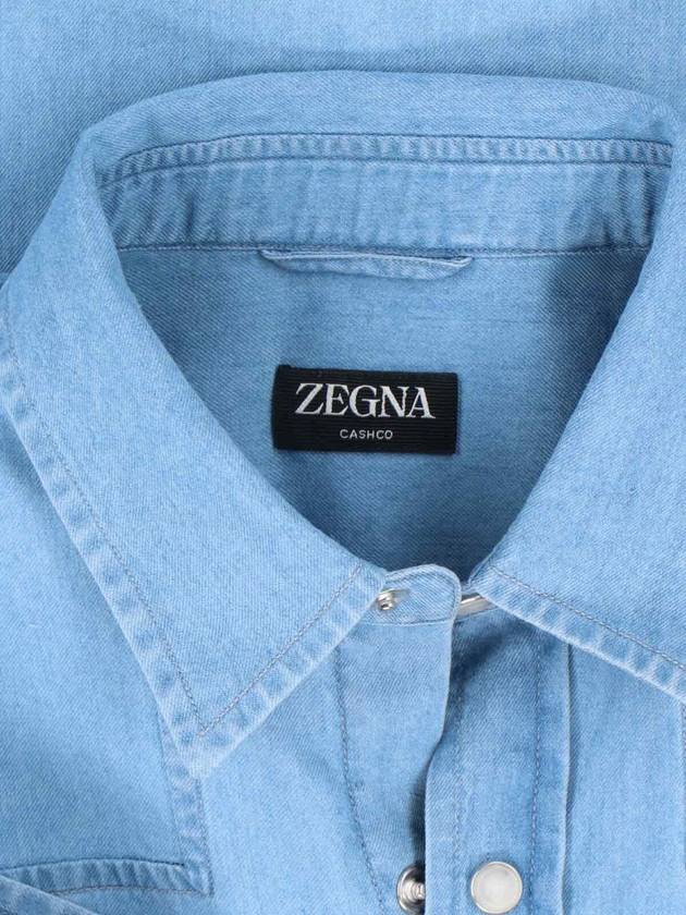 ZEGNA Shirts Blue - ERMENEGILDO ZEGNA - BALAAN 4