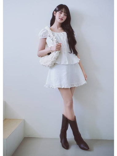 FRILL MINI SKIRT WHITE - ANOETIC - BALAAN 1