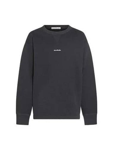 Sweatshirt Stamp Logo Cotton Jersey Black - ACNE STUDIOS - BALAAN 1