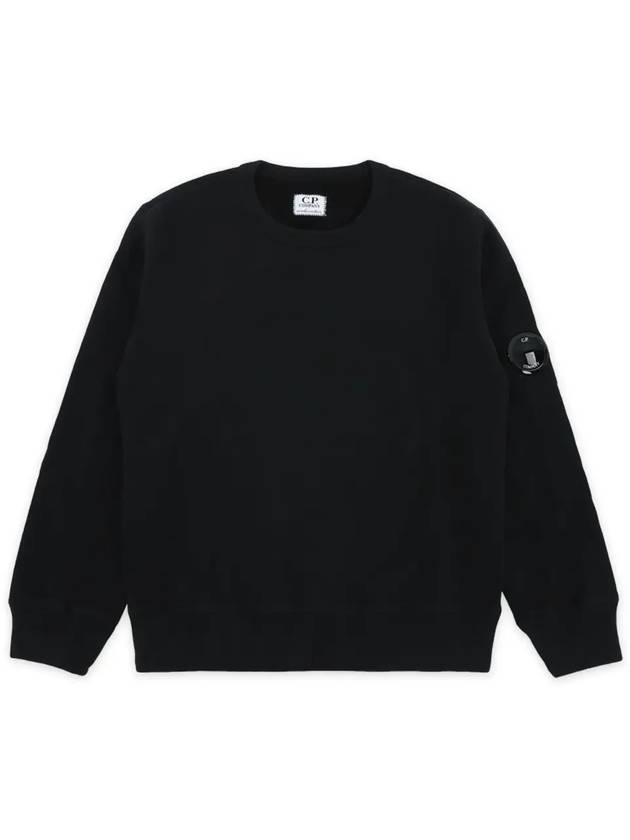 Kids U16 Basic Fleece Lens Sweatshirt Black - CP COMPANY - BALAAN 4