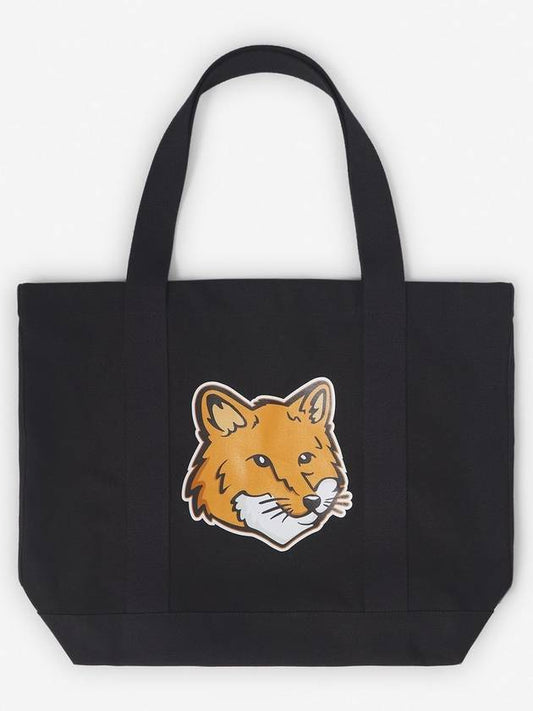 Fox Head Print Tote Bag Black - MAISON KITSUNE - BALAAN 2