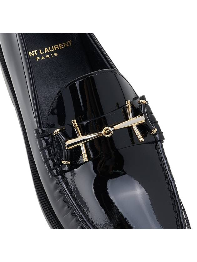 Patent Leather Loafers Black - SAINT LAURENT - BALAAN 9