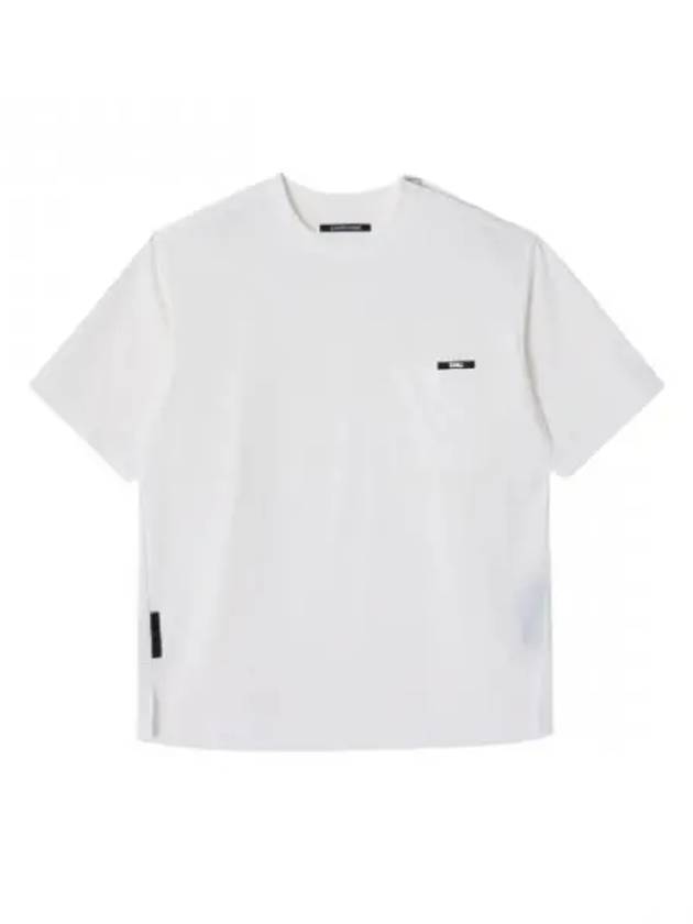 Homme Woven Crew Neck T Shirt White - SONGZIO - BALAAN 1