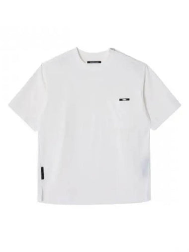 Homme Woven Crew Neck T Shirt White - SONGZIO - BALAAN 1