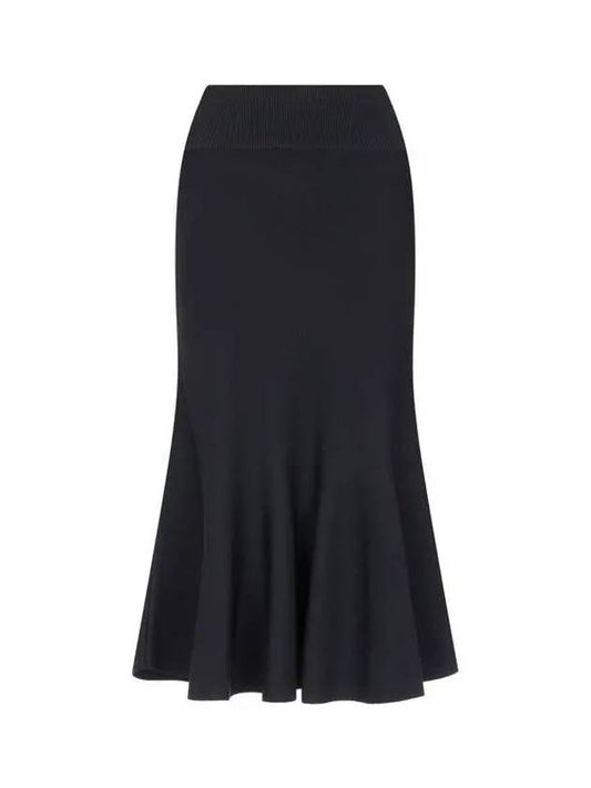 Women's Flared Compact Knit Skirt Black 271444 - STELLA MCCARTNEY - BALAAN 1