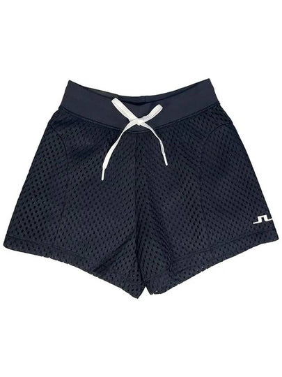 MISHA logo patch mesh short pants navy AWPA07994 6855 - J.LINDEBERG - BALAAN 2