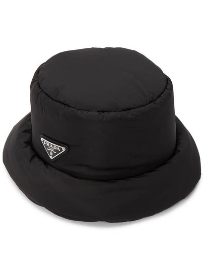 Triangle Logo Bucket Hat Black - PRADA - BALAAN 2