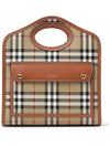 Check Mini Pocket Tote Bag Beige - BURBERRY - BALAAN 2