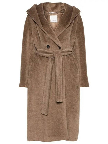 Eliana Belt Wool Double Coat Brown - S MAX MARA - BALAAN 1