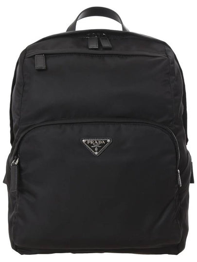 Triangle Logo Re-Nylon Backpack Black - PRADA - BALAAN 2