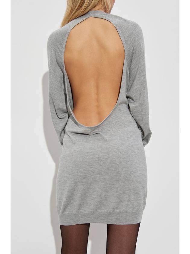 Moschino Backless Dress, Women's, Grey - MOSCHINO - BALAAN 4