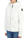 PWFLEPF33 OFF WHITE Women s hooded zip up cardigan regular fit - PARAJUMPERS - BALAAN 5