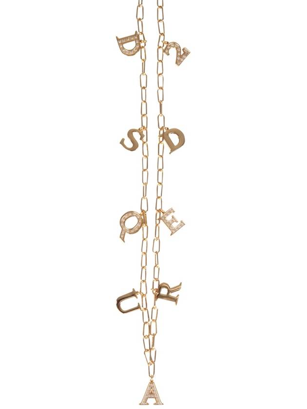 logo charm necklace gold - DSQUARED2 - BALAAN 4