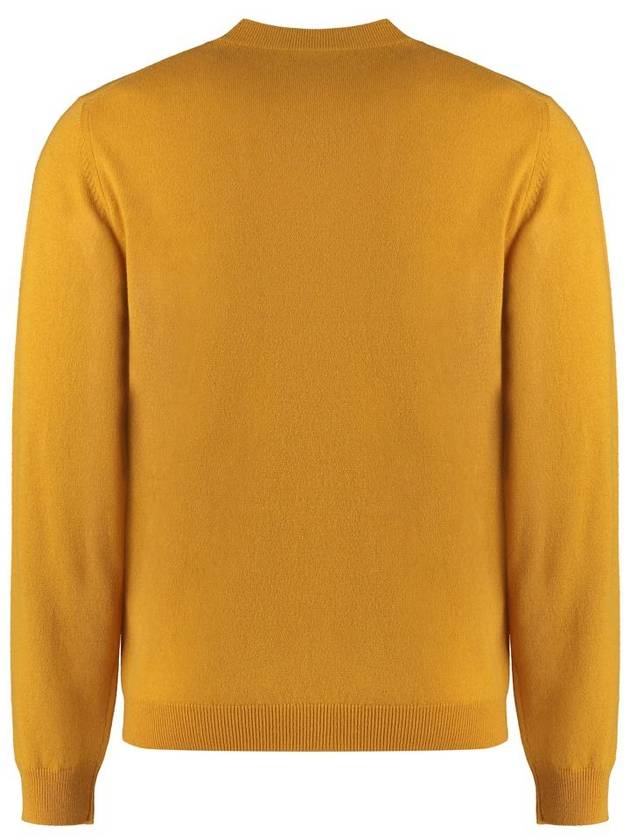 Men's Horsebit Crew Neck Cashmere Knit Top Orange - GUCCI - BALAAN 3