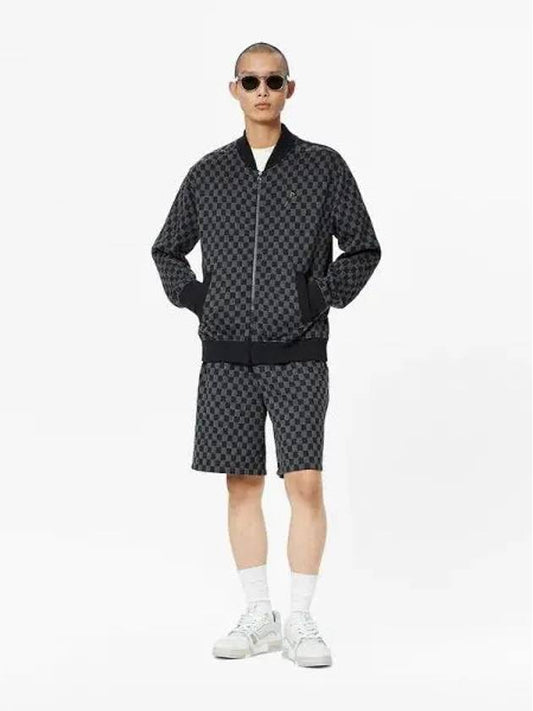 Damier Jacquard Zip Through Bomber Jacket Grey - LOUIS VUITTON - BALAAN 1