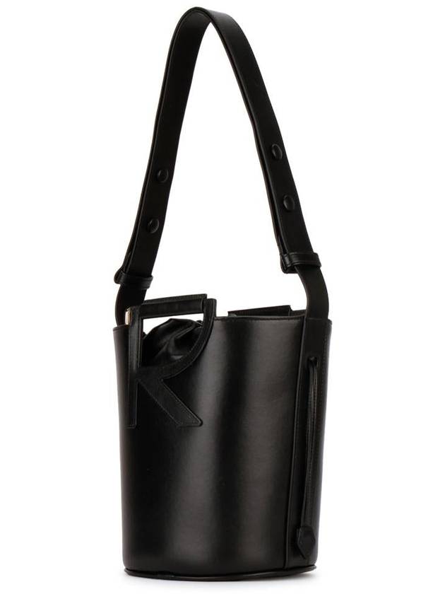 Leather Medium Bucket Bag Black - ROGER VIVIER - BALAAN 3