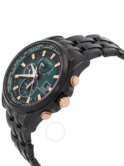 Citizen Perpetual Alarm World Time Eco-Drive GMT Green Dial Men's Watch AT9128-87X - CITIZEN - BALAAN 2