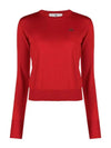 Women's Bea Jumper Logo Embroidered Knit Top Red - VIVIENNE WESTWOOD - BALAAN 2