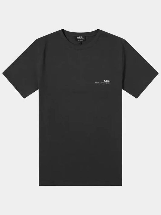 Men's Item Logo Short Sleeve T-Shirt Black - A.P.C. - BALAAN 2