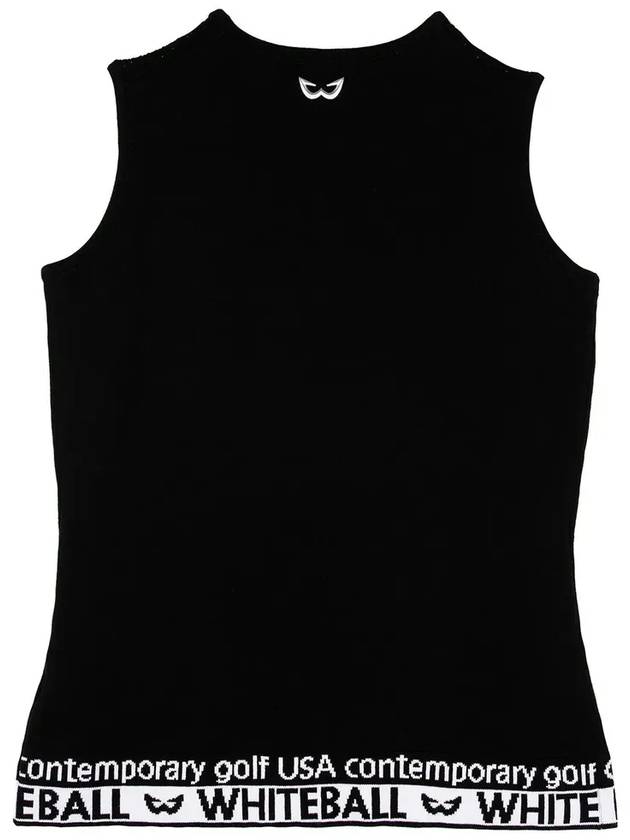 sleeveless knit BLACK - WHITEBALL - BALAAN 3