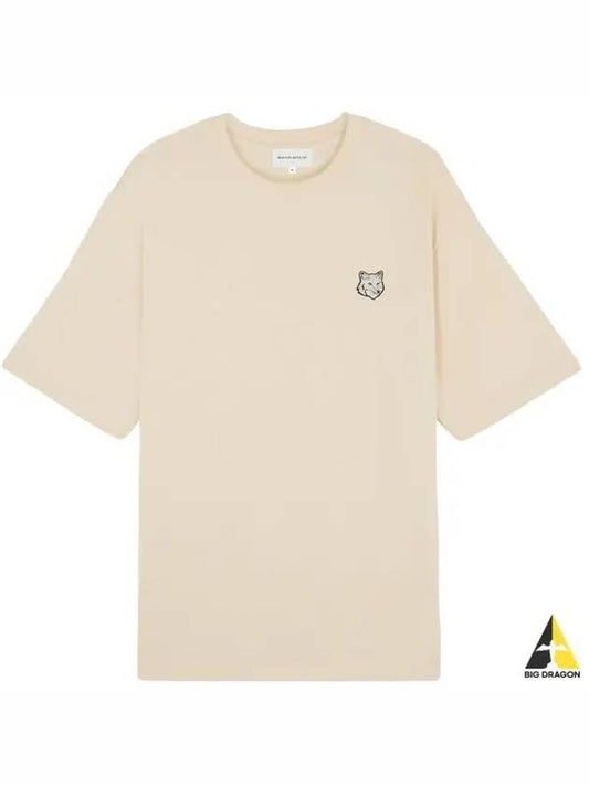 Bold Fox Head Patch Oversized Short Sleeve T-Shirt Beige - MAISON KITSUNE - BALAAN 2